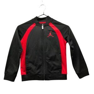 Jordan Boys 5-6 YRS (M) Track Jacket Black Red Jumpman Full Zip Band Collar